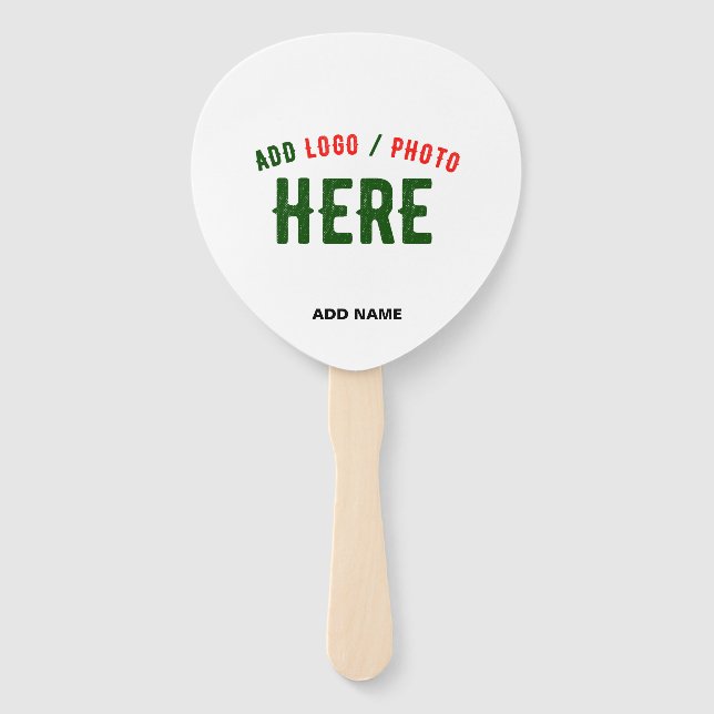 STYLISH MODERN CUSTOMIZABLE WHITE VERIFIED BRANDED HAND FAN (Front)