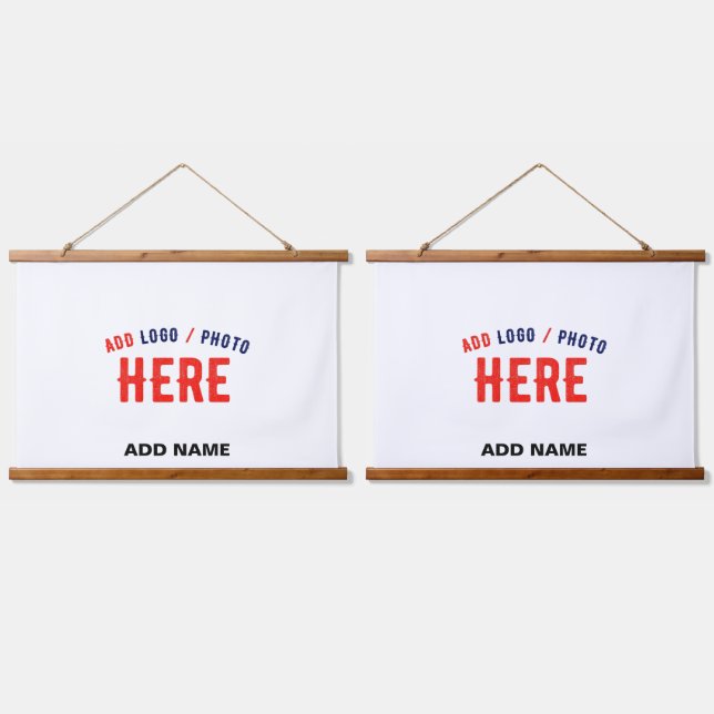 STYLISH MODERN CUSTOMIZABLE WHITE VERIFIED BRANDED HANGING TAPESTRY (Double)