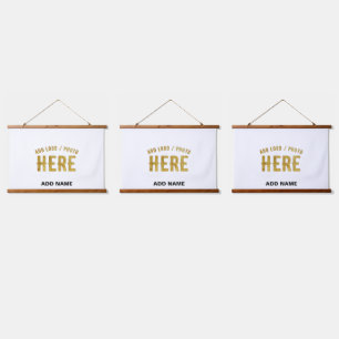 STYLISH MODERN CUSTOMIZABLE WHITE VERIFIED BRANDED HANGING TAPESTRY