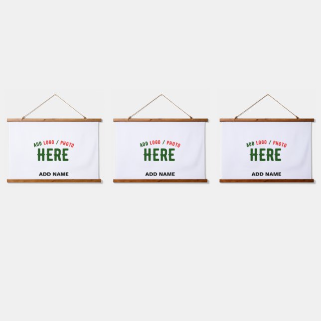 STYLISH MODERN CUSTOMIZABLE WHITE VERIFIED BRANDED HANGING TAPESTRY (Triple)