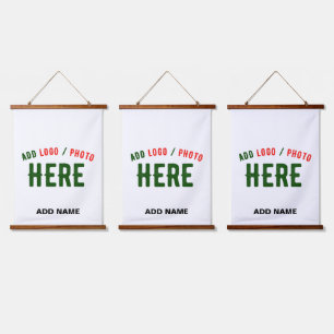 STYLISH MODERN CUSTOMIZABLE WHITE VERIFIED BRANDED HANGING TAPESTRY
