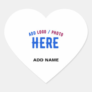 STYLISH MODERN CUSTOMIZABLE WHITE VERIFIED BRANDED HEART STICKER