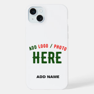 STYLISH MODERN CUSTOMIZABLE WHITE VERIFIED BRANDED iPhone 15 PLUS CASE