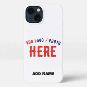 STYLISH MODERN CUSTOMIZABLE WHITE VERIFIED BRANDED iPhone 13 CASE