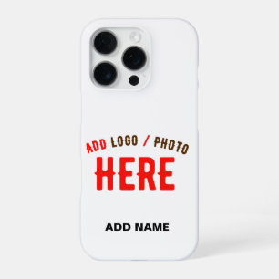 STYLISH MODERN CUSTOMIZABLE WHITE VERIFIED BRANDED iPhone 16 PRO CASE