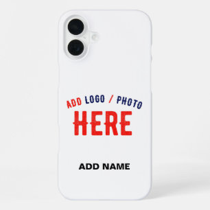 STYLISH MODERN CUSTOMIZABLE WHITE VERIFIED BRANDED iPhone 16 PLUS CASE