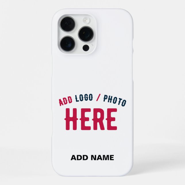 STYLISH MODERN CUSTOMIZABLE WHITE VERIFIED BRANDED iPhone CASE (Back)