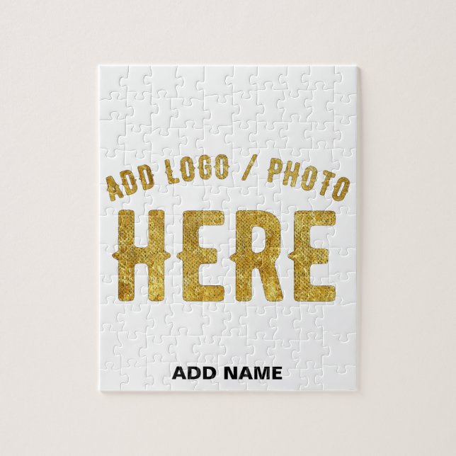 STYLISH MODERN CUSTOMIZABLE WHITE VERIFIED BRANDED JIGSAW PUZZLE (Vertical)
