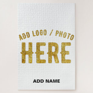 STYLISH MODERN CUSTOMIZABLE WHITE VERIFIED BRANDED JIGSAW PUZZLE