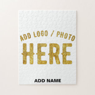 STYLISH MODERN CUSTOMIZABLE WHITE VERIFIED BRANDED JIGSAW PUZZLE