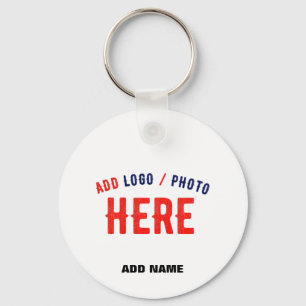 STYLISH MODERN CUSTOMIZABLE WHITE VERIFIED BRANDED KEY RING