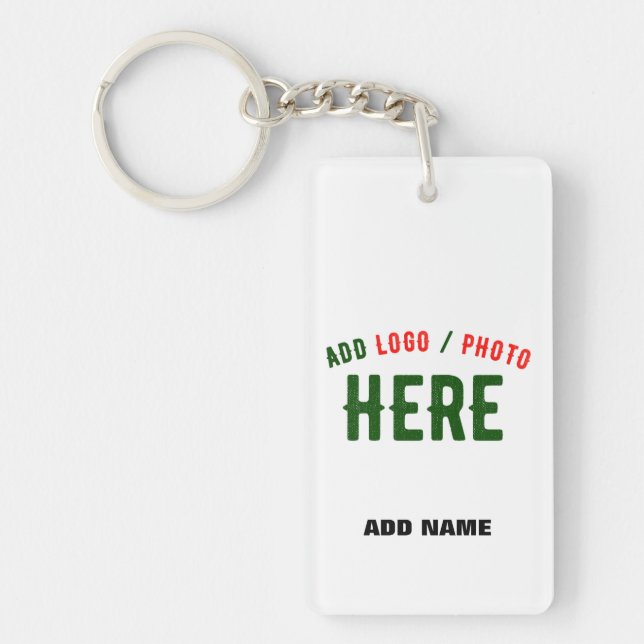 STYLISH MODERN CUSTOMIZABLE WHITE VERIFIED BRANDED KEY RING (Front)