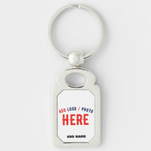 STYLISH MODERN CUSTOMIZABLE WHITE VERIFIED BRANDED KEY RING