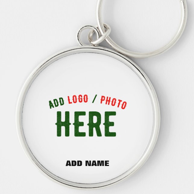 STYLISH MODERN CUSTOMIZABLE WHITE VERIFIED BRANDED KEY RING (Front)