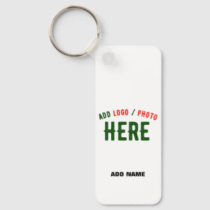 STYLISH MODERN CUSTOMIZABLE WHITE VERIFIED BRANDED KEY RING