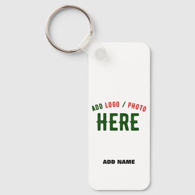 STYLISH MODERN CUSTOMIZABLE WHITE VERIFIED BRANDED KEY RING (Front)