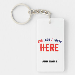 STYLISH MODERN CUSTOMIZABLE WHITE VERIFIED BRANDED KEY RING