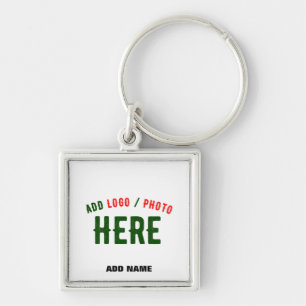 STYLISH MODERN CUSTOMIZABLE WHITE VERIFIED BRANDED KEY RING