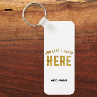 STYLISH MODERN CUSTOMIZABLE WHITE VERIFIED BRANDED KEY RING