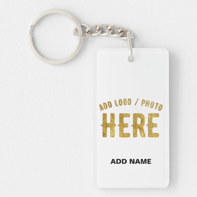 STYLISH MODERN CUSTOMIZABLE WHITE VERIFIED BRANDED KEY RING (Front)