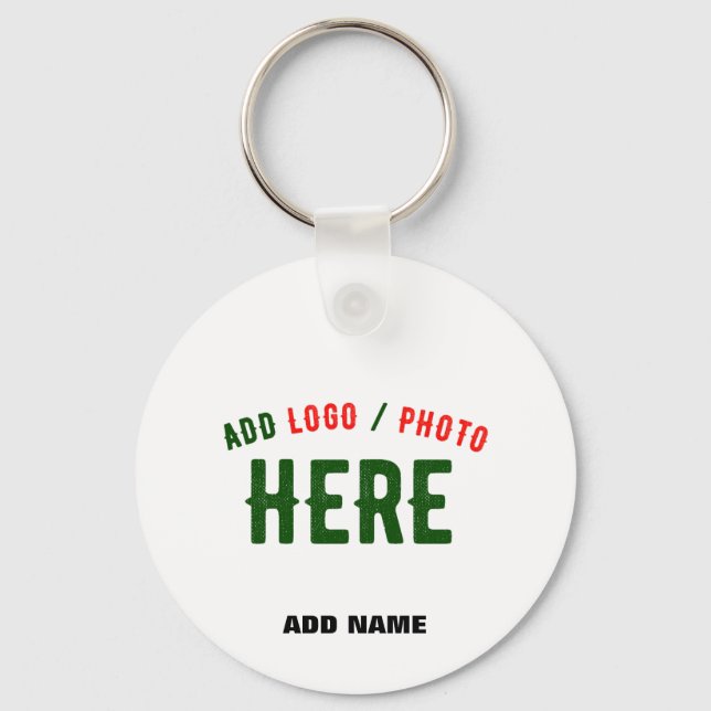 STYLISH MODERN CUSTOMIZABLE WHITE VERIFIED BRANDED KEY RING (Front)