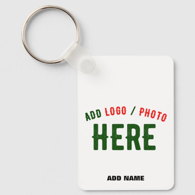 STYLISH MODERN CUSTOMIZABLE WHITE VERIFIED BRANDED KEY RING (Front)