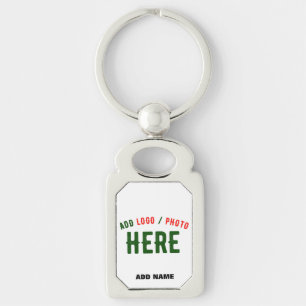STYLISH MODERN CUSTOMIZABLE WHITE VERIFIED BRANDED KEY RING