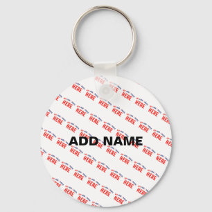 STYLISH MODERN CUSTOMIZABLE WHITE VERIFIED BRANDED KEY RING