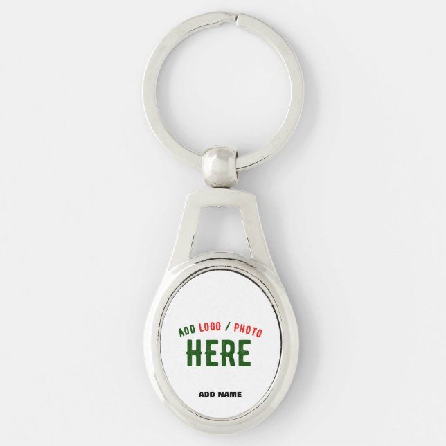 STYLISH MODERN CUSTOMIZABLE WHITE VERIFIED BRANDED KEY RING (Front)