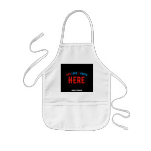STYLISH MODERN CUSTOMIZABLE WHITE VERIFIED BRANDED KIDS APRON