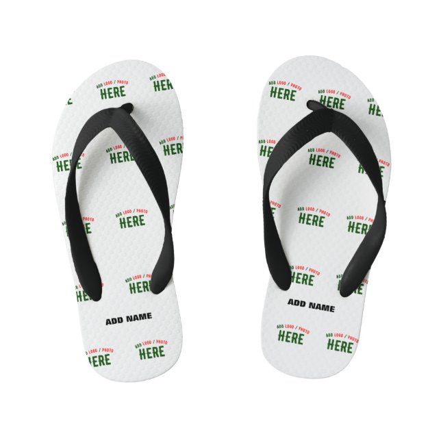 STYLISH MODERN CUSTOMIZABLE WHITE VERIFIED BRANDED KID'S THONGS (Footbed)