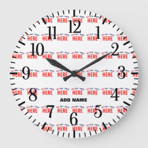 STYLISH MODERN CUSTOMIZABLE WHITE VERIFIED BRANDED LARGE CLOCK