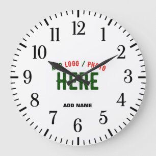 STYLISH MODERN CUSTOMIZABLE WHITE VERIFIED BRANDED LARGE CLOCK