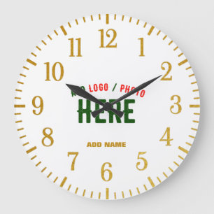 STYLISH MODERN CUSTOMIZABLE WHITE VERIFIED BRANDED LARGE CLOCK
