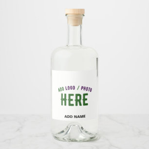 STYLISH MODERN CUSTOMIZABLE WHITE VERIFIED BRANDED LIQUOR BOTTLE LABEL