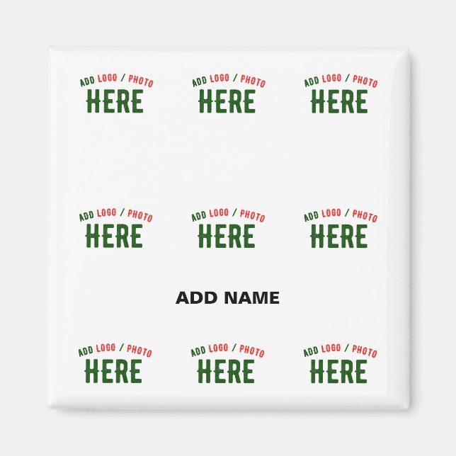 STYLISH MODERN CUSTOMIZABLE WHITE VERIFIED BRANDED MAGNET (Front)