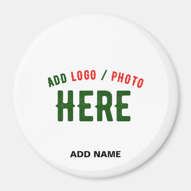 STYLISH MODERN CUSTOMIZABLE WHITE VERIFIED BRANDED MAGNET (Front)