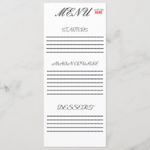 STYLISH MODERN CUSTOMIZABLE WHITE VERIFIED BRANDED MENU