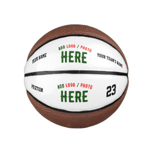STYLISH MODERN CUSTOMIZABLE WHITE VERIFIED BRANDED MINI BASKETBALL
