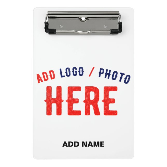 STYLISH MODERN CUSTOMIZABLE WHITE VERIFIED BRANDED MINI CLIPBOARD (Front)