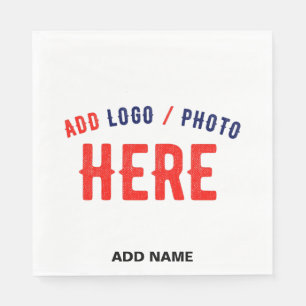 STYLISH MODERN CUSTOMIZABLE WHITE VERIFIED BRANDED NAPKIN