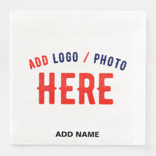 STYLISH MODERN CUSTOMIZABLE WHITE VERIFIED BRANDED NAPKIN