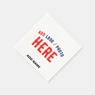 STYLISH MODERN CUSTOMIZABLE WHITE VERIFIED BRANDED NAPKIN