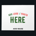 STYLISH MODERN CUSTOMIZABLE WHITE VERIFIED BRANDED NOTEPAD<br><div class="desc">THIS IS A DESIGN FITTING FOR EVERYONE.YOU CAN CHANGE, RESIZE OR ADD LOGO, PHOTO, TEXT AND COLOURS THE WAY YOU LIKE.THANK YOU.</div>