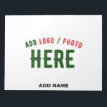 STYLISH MODERN CUSTOMIZABLE WHITE VERIFIED BRANDED NOTEPAD<br><div class="desc">THIS IS A DESIGN FITTING FOR EVERYONE.YOU CAN CHANGE, RESIZE OR ADD LOGO, PHOTO, TEXT AND COLOURS THE WAY YOU LIKE.THANK YOU.</div>