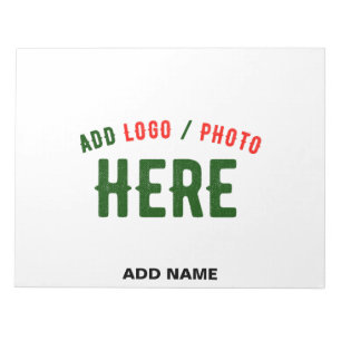 STYLISH MODERN CUSTOMIZABLE WHITE VERIFIED BRANDED NOTEPAD