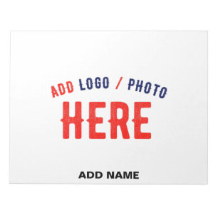 STYLISH MODERN CUSTOMIZABLE WHITE VERIFIED BRANDED NOTEPAD