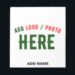 STYLISH MODERN CUSTOMIZABLE WHITE VERIFIED BRANDED NOTEPAD<br><div class="desc">THIS IS A DESIGN FITTING FOR EVERYONE.YOU CAN CHANGE, RESIZE OR ADD LOGO, PHOTO, TEXT AND COLOURS THE WAY YOU LIKE.THANK YOU.</div>