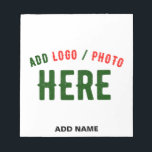 STYLISH MODERN CUSTOMIZABLE WHITE VERIFIED BRANDED NOTEPAD<br><div class="desc">THIS IS A DESIGN FITTING FOR EVERYONE.YOU CAN CHANGE, RESIZE OR ADD LOGO, PHOTO, TEXT AND COLOURS THE WAY YOU LIKE.THANK YOU.</div>