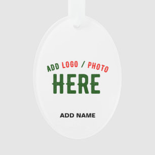 STYLISH MODERN CUSTOMIZABLE WHITE VERIFIED BRANDED ORNAMENT